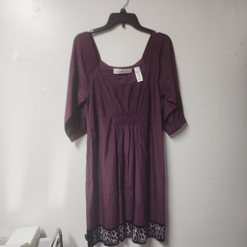 Laundry by Design Purple Silk blend shift dress size 4